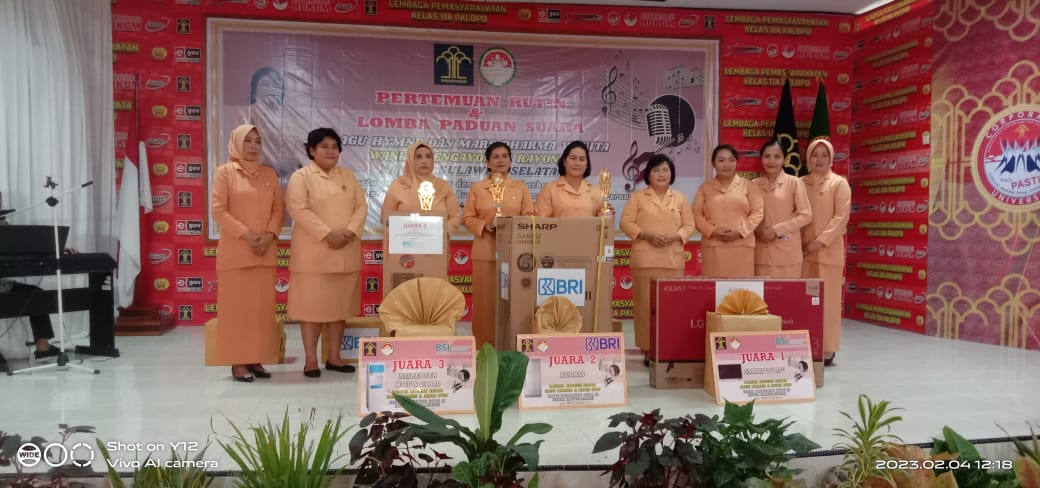 Digelar di Lapas Palopo, Wanita Pengayoman Rayon III Adakan Pertemuan Rutin dan Lomba Paduan Suara