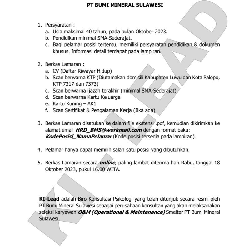 PT BMS Buka Loker untuk Umum, Pemkab Luwu Minta Kuota 70 Persen Tenaga Lokal