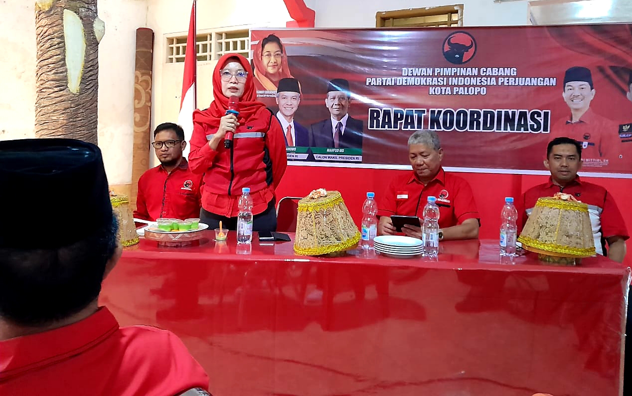 Pimpin Rakor Pemenangan PDI-P di Palopo, Risfa: Kampanyekan Program Partai Secara Massif