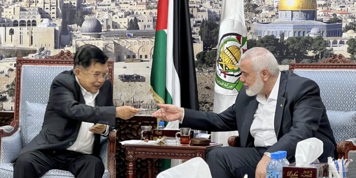 Bertemu Pimpinan Hamas, JK Minta Hamas dan Fatah Tetap Bersatu