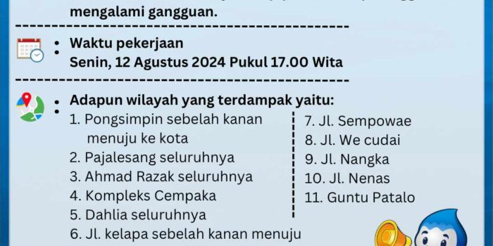 Perbaikan Pipa Bocor, PAM-TM Imbau Warga di Wilayah Ini Tampung Air