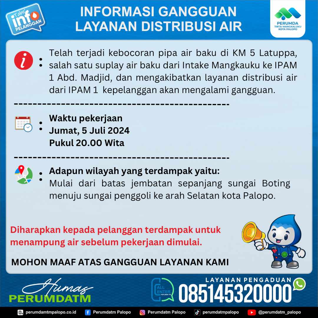 Pipa Bocor di Latuppa, Perumda-TM Palopo Gerak Cepat Lakukan Perbaikan