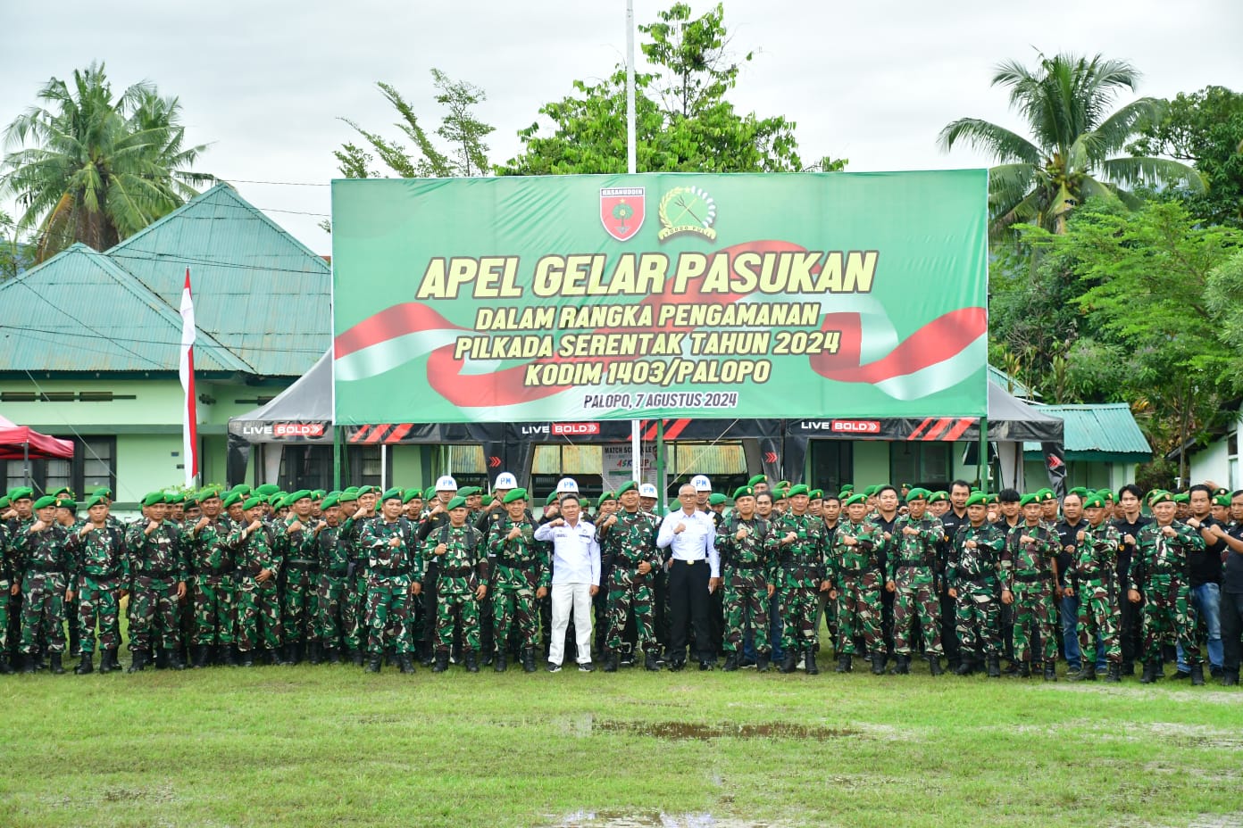 Sambut Pilkada Serentak, Kodim 1403 Palopo Apel Gelar Pasukan
