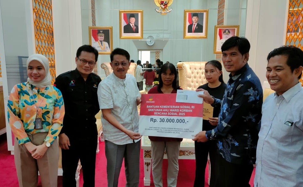 Ahli Waris Korban KKB Papua di Lutim, Terima Santunan dari Kemensos-RI