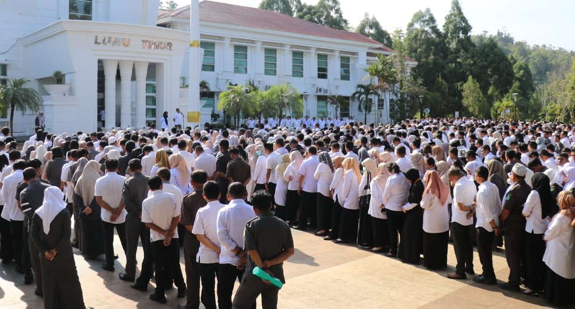 Apel Pagi Paska Libur Lebaran, Ibas Tegaskan Kedisiplinan Bagi Aparatur Pemerintahan