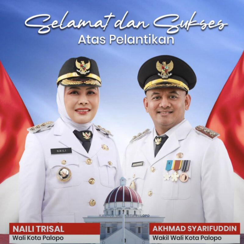 Naili Trisal-Akhmad Syarifuddin Resmi Dilantik jadi Pemimpin Baru Palopo