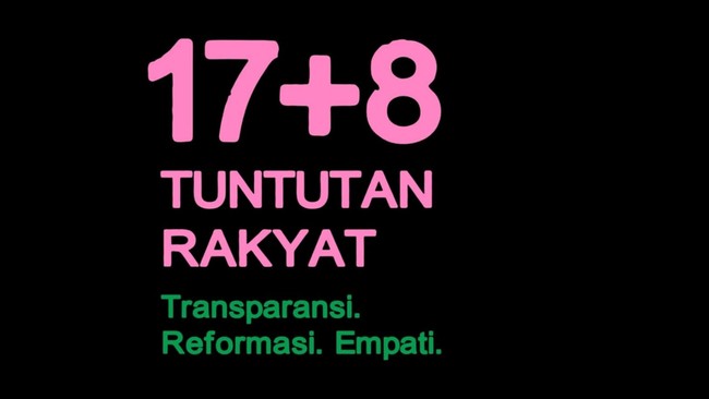 Apa itu Tuntutan Rakyat 17+8 yang Viral di Media Sosial? Apa itu Tuntutan Rakyat 17+8 yang Viral di Media Sosial?