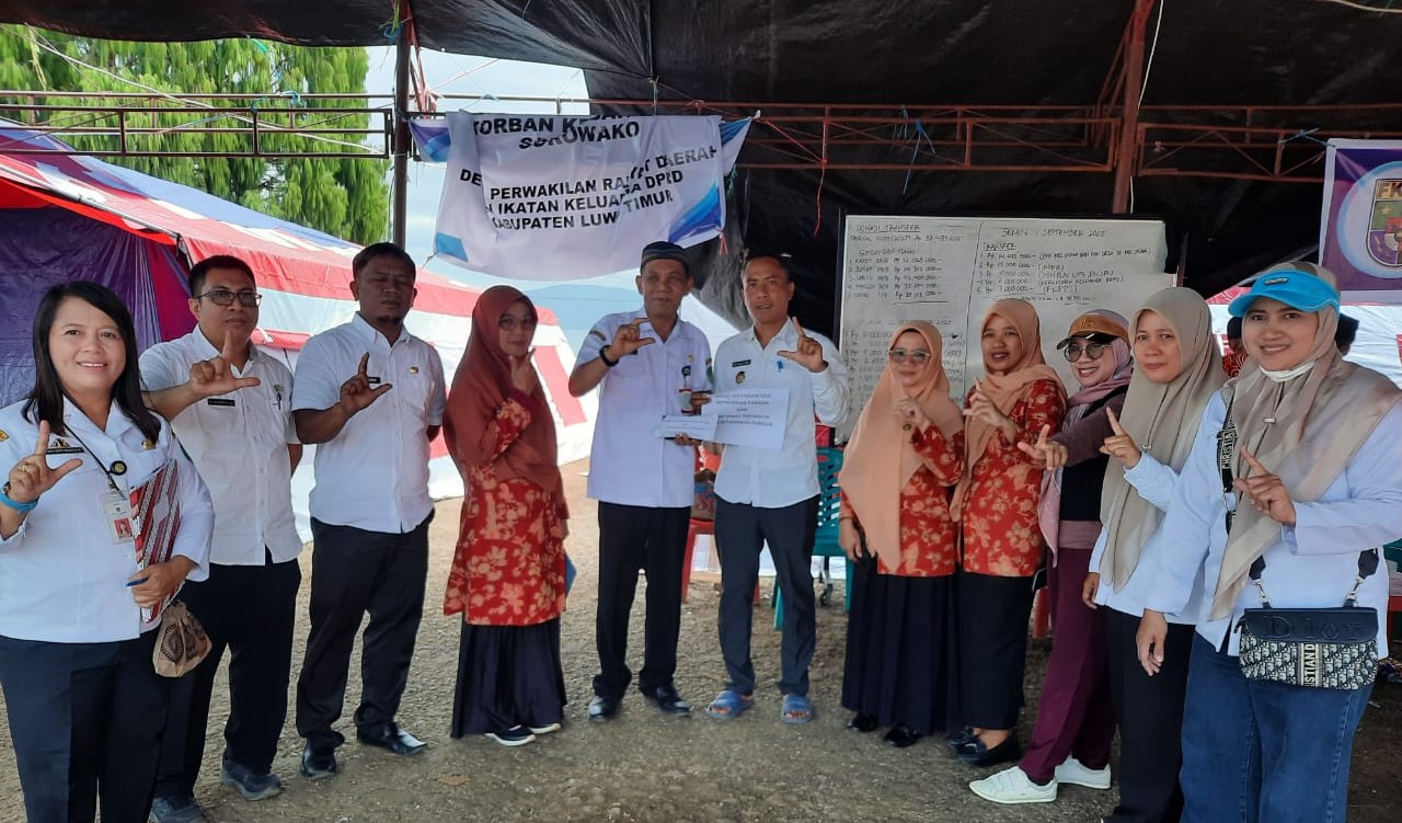 DPKP dan DWP DPKP Salurkan Bantuan ke Korban Kebakaran Sorowako