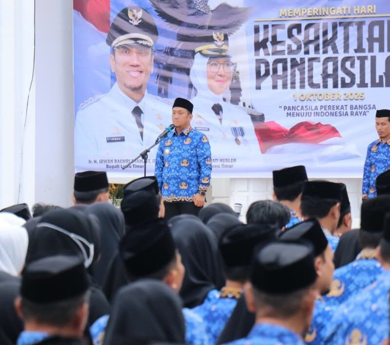 Bupati Lutim Pimpin Upacara Peringatan Hari Kesaktian Pancasila
