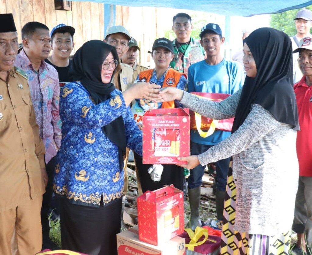 Wabup Lutim Antar Lansgung bantuan ke Korban Puting Beliung Angkona