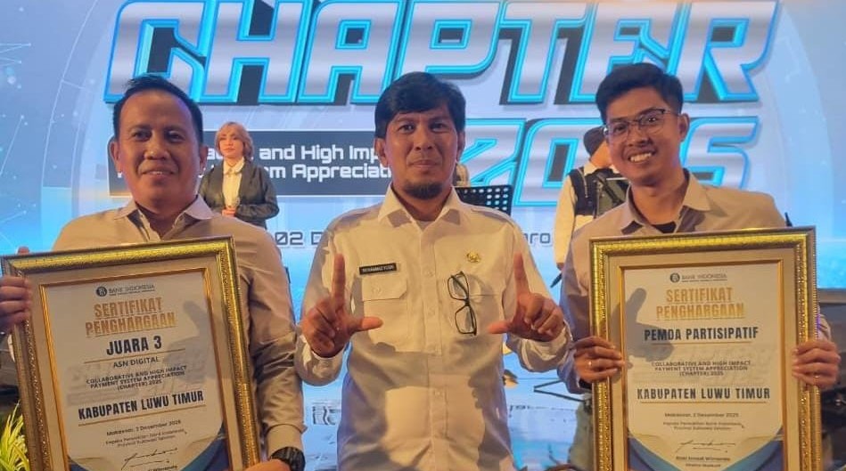 Lutim Raih Dua Penghargaan Digital dari Bank Indonesia