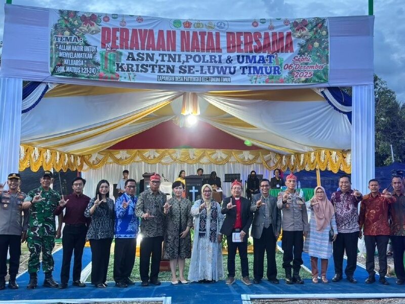 Dihadiri Sekretaris PGI, Perayaan Natal di Lutim Berlangsung Khidmat