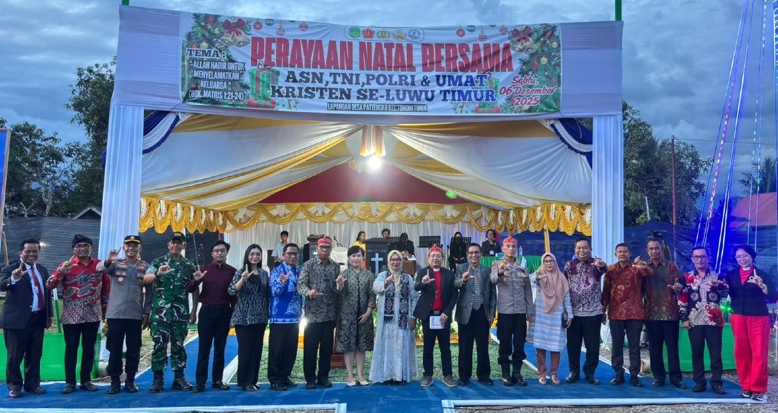 Dihadiri Sekretaris PGI, Perayaan Natal di Lutim Berlangsung Khidmat