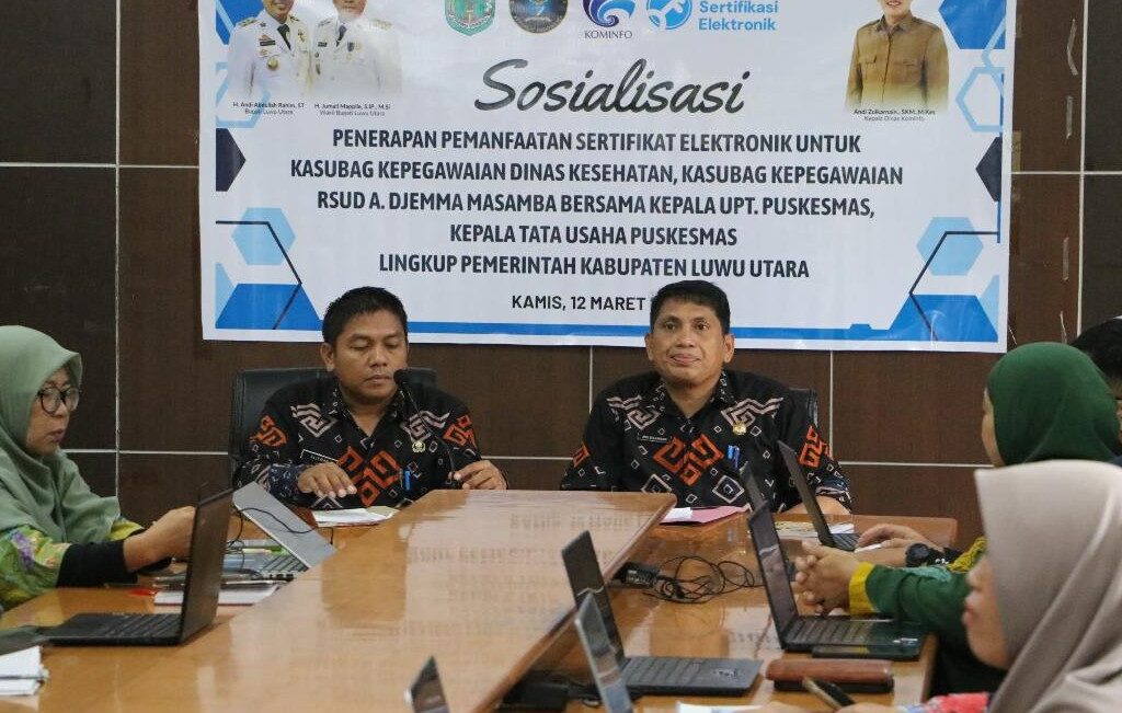Percepat Layanan Publik, Pemkab Lutra Terapkan Sertifikat Elektronik