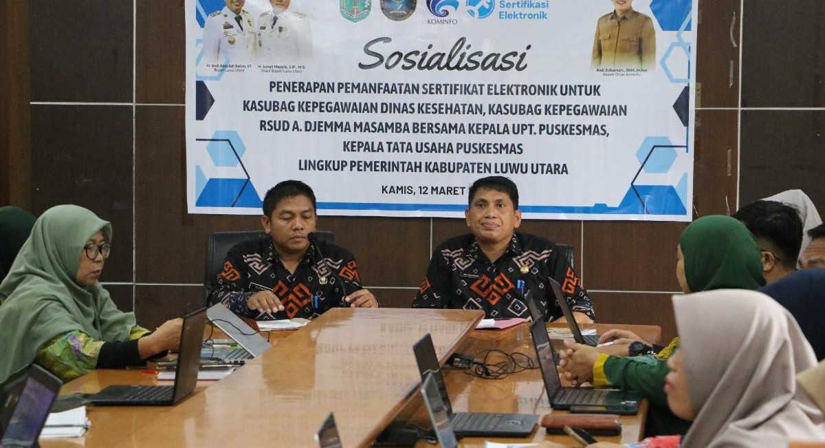 Percepat Layanan Publik, Pemkab Lutra Terapkan Sertifikat Elektronik