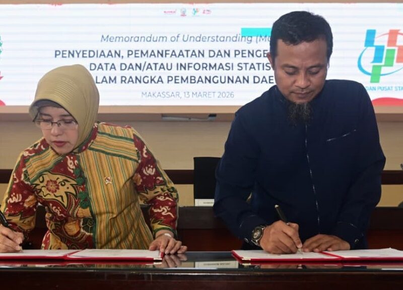 Penguatan Data Pembangunan, Pemprov Sulsel Teken MoU dengan BPS RI