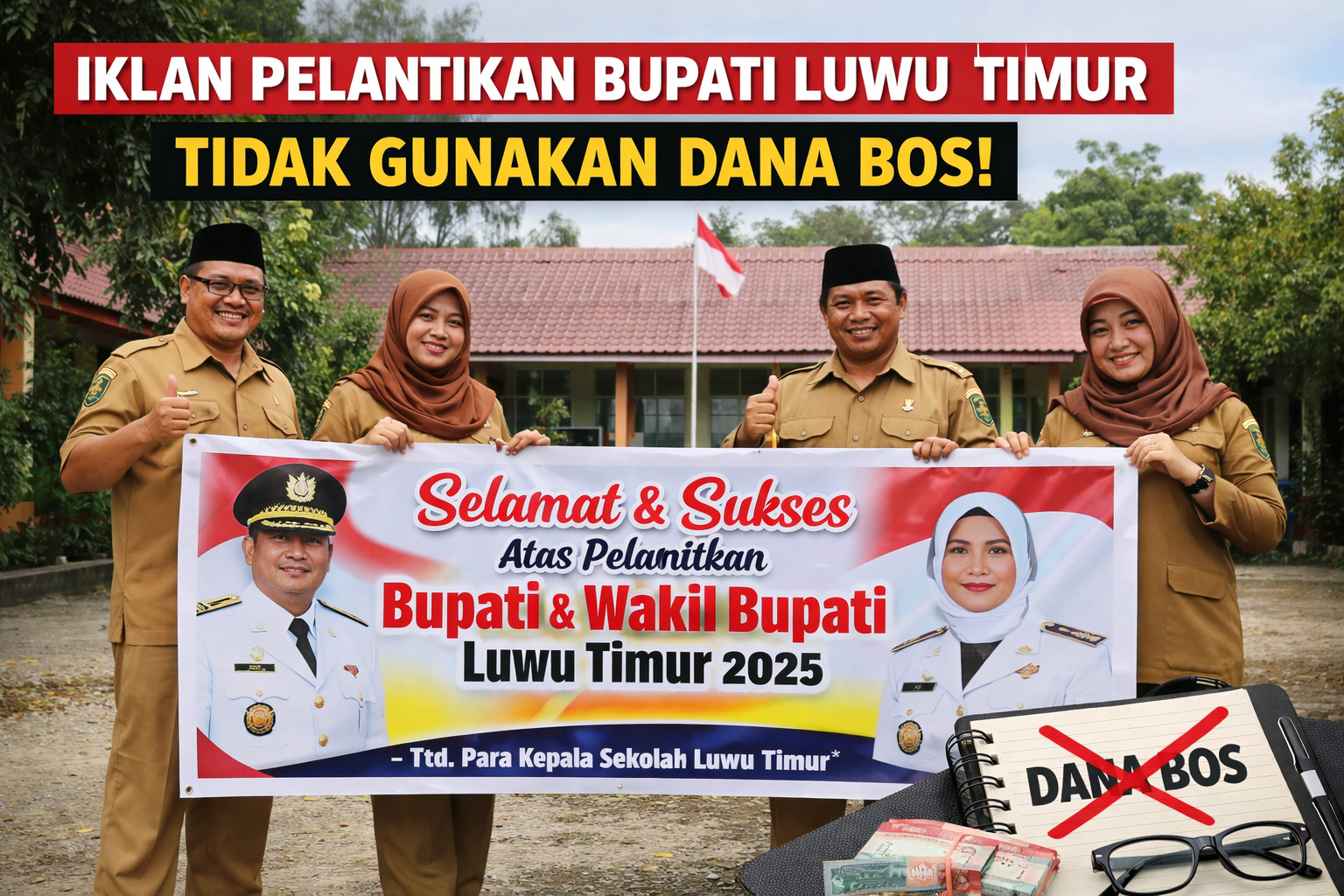 Isu Dana BOS untuk Iklan Dibantah, K3S dan Dinas Pendidikan Lutim Buka Suara