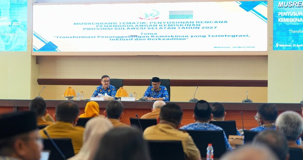 Musrenbang Tematik Digelar, Sekda Sulsel Fokus Tekan Kemiskinan dan Kesenjangan