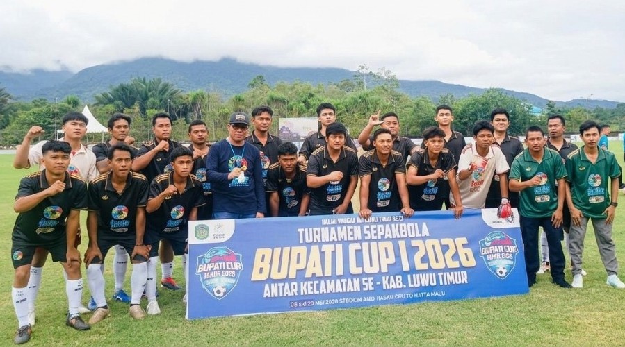 Persma Mangkutana Ungguli Tomtim FC pada Lanjutan Bupati Lutim Cup I