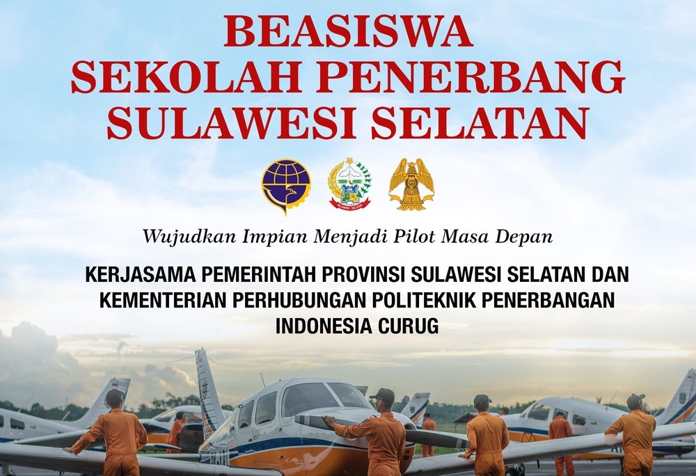 Pemprov Sulsel Gandeng Kemenhub, Generasi Muda Berpeluang Kuliah Gratis Jadi Pilot