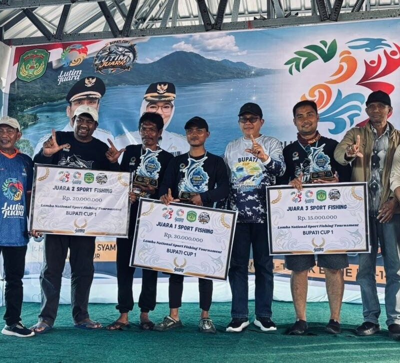 Mata Kail Tomoni Juara National Sport Fishing Tournament Bupati Lutim Cup I