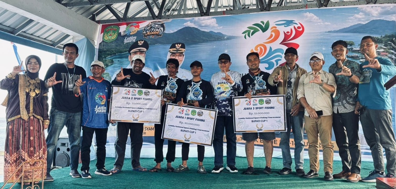 Mata Kail Tomoni Juara National Sport Fishing Tournament Bupati Lutim Cup I