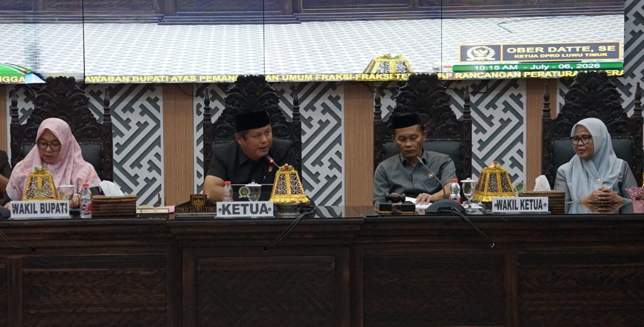 Wabup Lutim Sampaikan Jawaban Bupati atas Pandangan Umum Fraksi DPRD