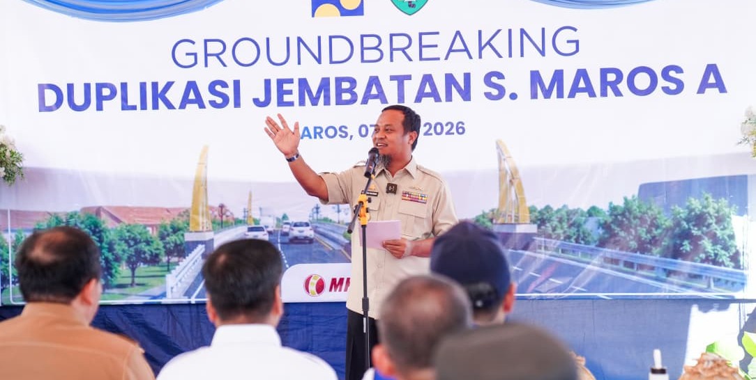 Gubernur Sulsel Ground Breaking Pelebaran Jembatan Sungai Maros A, Perkuat Konektivitas Jalur Trans Sulawesi