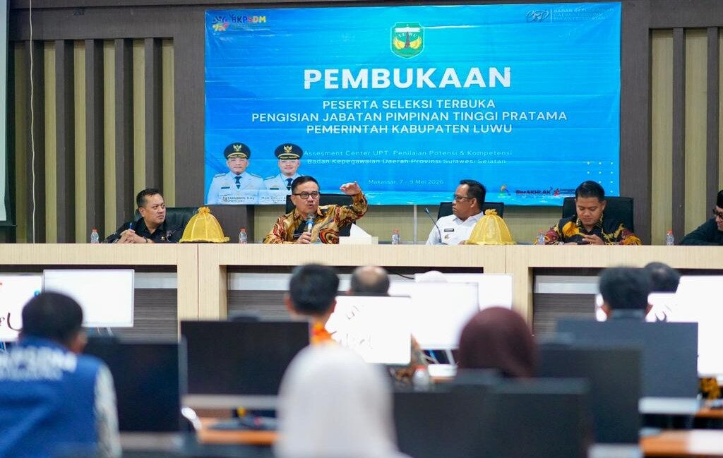 Pimpin Seleksi JPT, Jufri Rahman Dorong Pemkab Luwu Terapkan Manajemen Talenta ASN Pimpin Seleksi JPT, Jufri Rahman Dorong Pemkab Luwu Terapkan Manajemen Talenta ASN