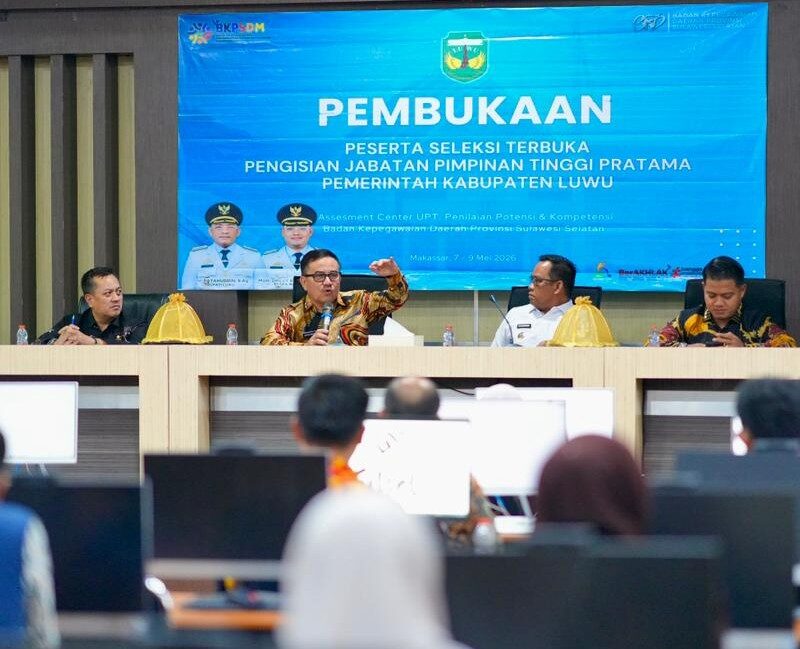 Pimpin Seleksi JPT, Jufri Rahman Dorong Pemkab Luwu Terapkan Manajemen Talenta ASN Pimpin Seleksi JPT, Jufri Rahman Dorong Pemkab Luwu Terapkan Manajemen Talenta ASN