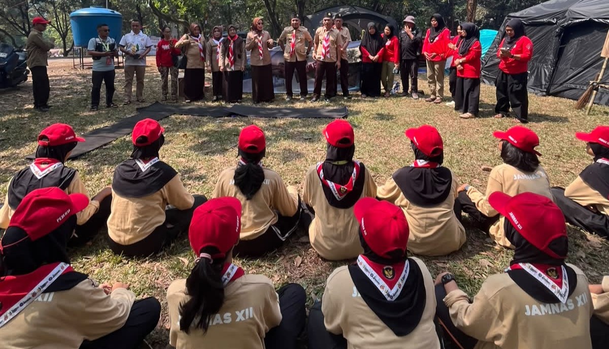 Ani Nurbani Irwan Hadir di Jamnas Pramuka Beri Dukungan Kontingen Lutim