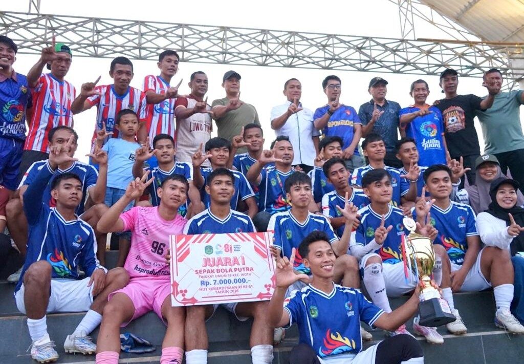 Bupati Lutim Tutup Turnamen Sepak Bola Wotu, Bawalipu Back to Back Juara