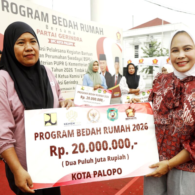 840 Warga Palopo Akan Nikmati Bantuan Bedah Rumah, Gerindra Sumbang 540 Paket Kuota Aspirasi